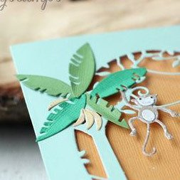 Stanzform Präge Stanzschablone Cutting Die - Poppystamps - Bananas and Palms