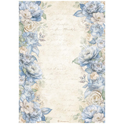 Reispapier Decoupage Bastelpapier A4 - Stamperia - Timeless Floral Borders