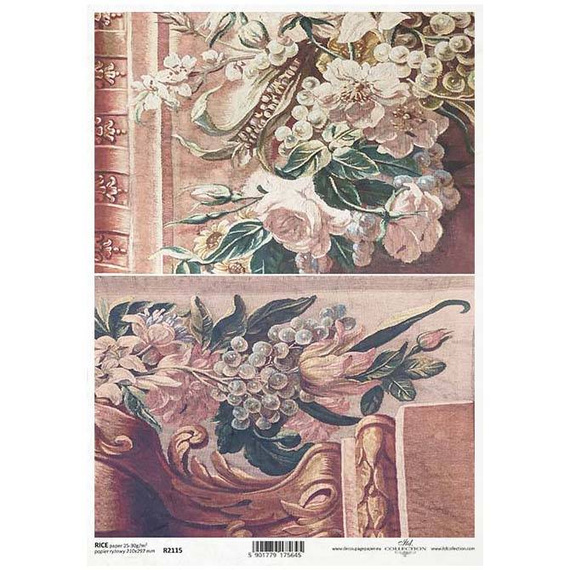ITD Reispapier Decoupage Bastelpapier, Blumen R2115 