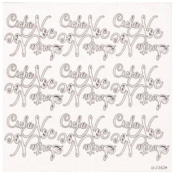 SCRAPINIEC Dekorpappe Die Cut Chipboard Dekoration Ornament, Cicha noc Polnische Untertitel