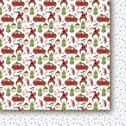 Doppelseitig 30,5x30,5cm Scrapbooking Papier Designpapier 200g Hallo Nikolaus 06