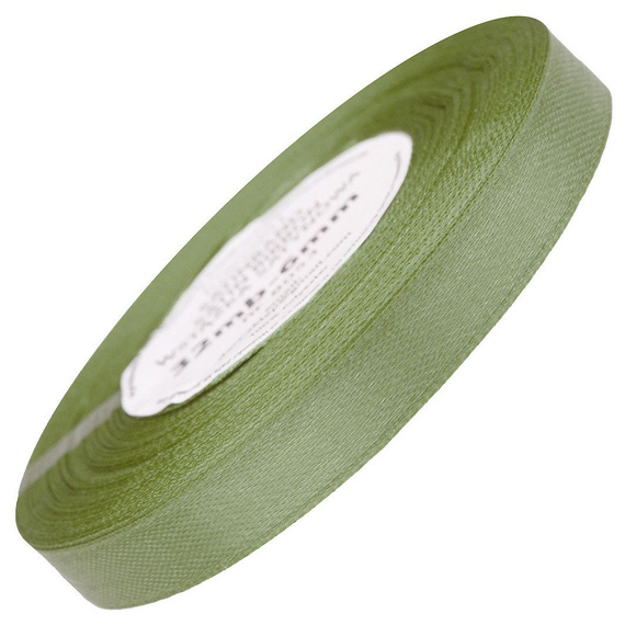 Satinband 12 mm - helles Khaki - 32 lfm