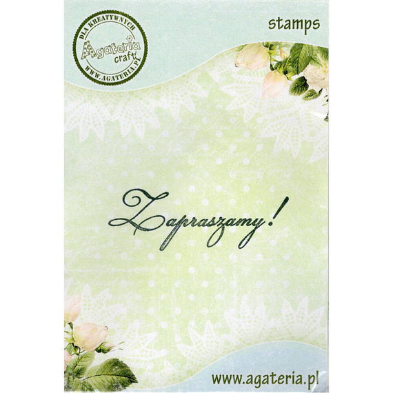 AGATERIA - Transparent Stempel Motivstempel Clear Stamp ,Zapraszamy! - Untertitel PL 