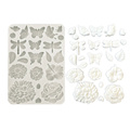 STAMPERIA SILIKONFORM Mold Abformen Gießen Mould, Secret Diary Schmetterlinge und Blumen