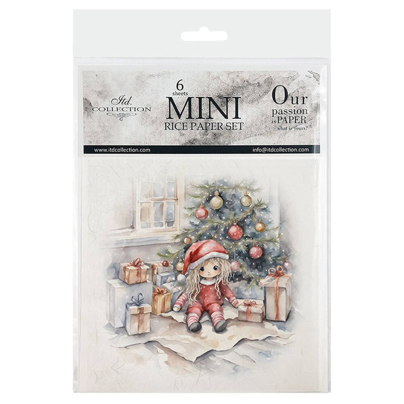 Scrapbooking-Bastelpapier-Set reis - ITD - RSM135 Puppen unter dem Weihnachtsbaum