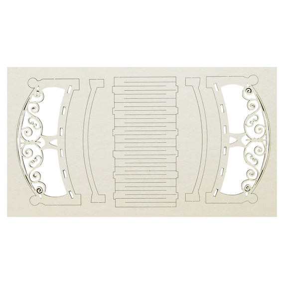 Dekorpappe Die Cut Chipboard Dekoration 3d-Brücke - Kreatywna Pracownia