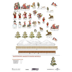 Kartonmodell mit Winterelementen PM-001