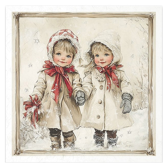 Reispapier-Set - Kinder, Aquarell, Porträt, Retro - RSM200 - Itd Collection