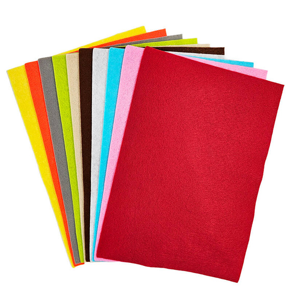 Dekorativer Filz A4 - Satz mit 10 Farben