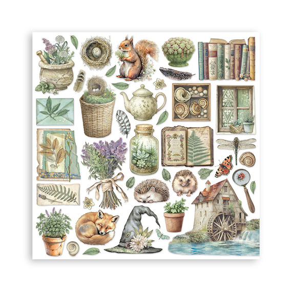 Scrapbooking Papier Set 30x30 - Herbarium Silvae - Stamperia