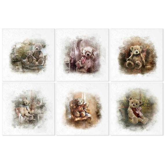 Reispapier-Set - ITD RSM024 6 Stück Teddybären