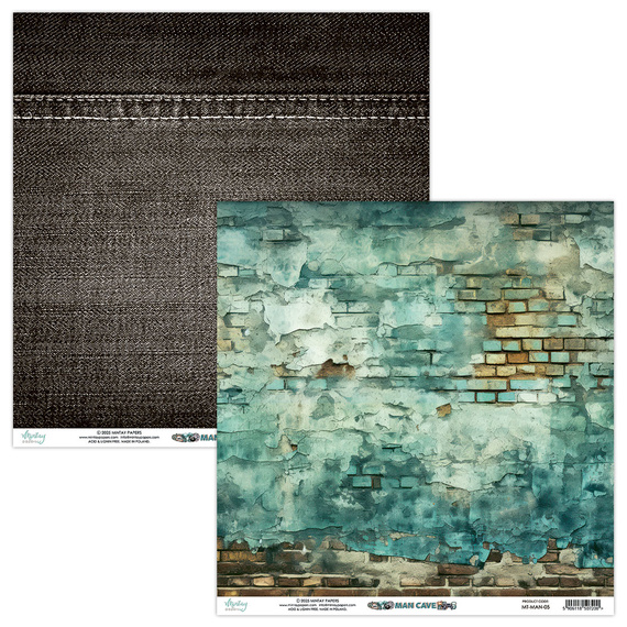 Scrapbooking Papier 30x30 - Mintay - Man Cave 05