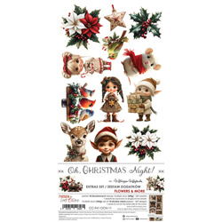 Scrapbooking Zubehör Set - Craft o'clock -  Oh Christmas Night  - Flowers & More