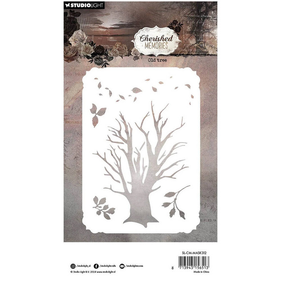 STUDIOLIGHT Mixed Media Schablone STENCIL für Decoupage Scrapbooking - Old tree