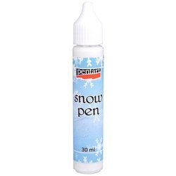 PENTART Grobkörnige Schnee Paste mit Applikator Snow Pen 30ml, 18622