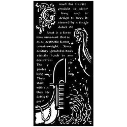  3D Schablone 12x25cm - Stamperia - Venice Gondel