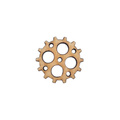 Holzverzierung Zahnrad Nr. 9 - Set mit 10 Stück - Decor