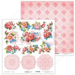 LASEROWE LOVE 30,5x30,5cm doppelseitig Scrapbooking Papier 250g Coral Romance 02