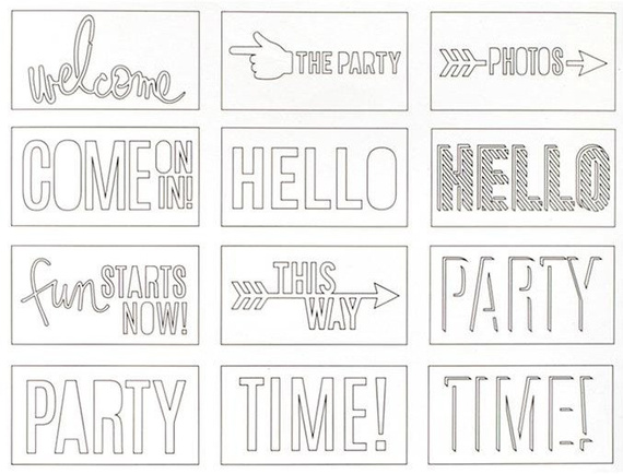 HEIDI SWAPP Masken Mixed Media Schablone STENCIL - Fun Starts Now Satz Untertitel