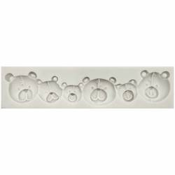 PENTART SILIKONFORM Mold Abformen Gießen Mould, teddybär girlande