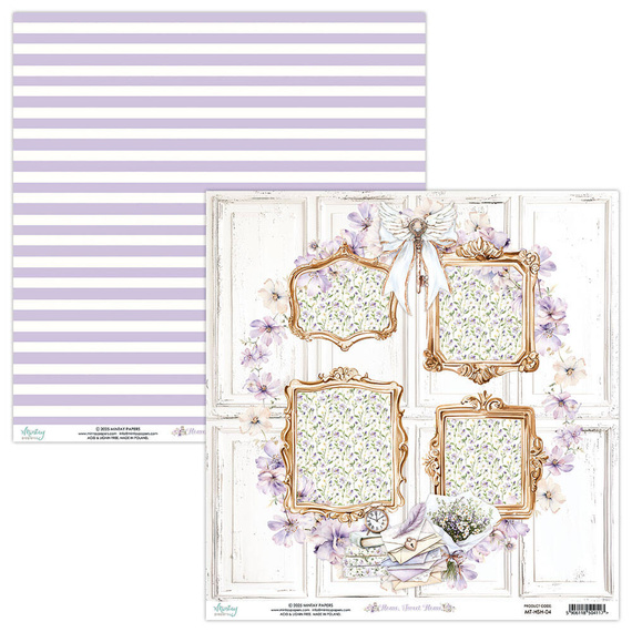 MINTAY Set 12Stk 30x30cm doppelseitig Scrapbooking Papier 240g - Home, Sweet Home