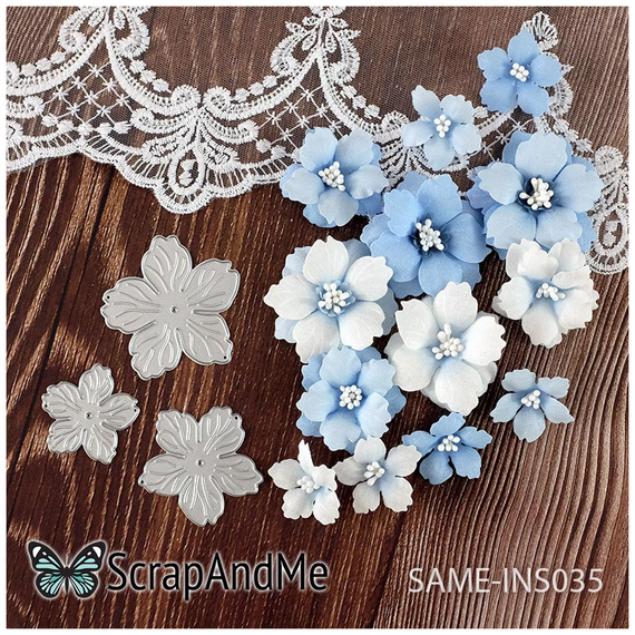 Stanzschablone - Cutting Die für Papier - SCRAPANDME - Blumen 035
