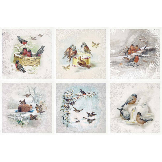 Reispapier-Set - ITD RSM084 Vögel