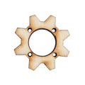 Holzverzierung Zahnrad Nr. 2 - Set mit 10 Stück - Decor