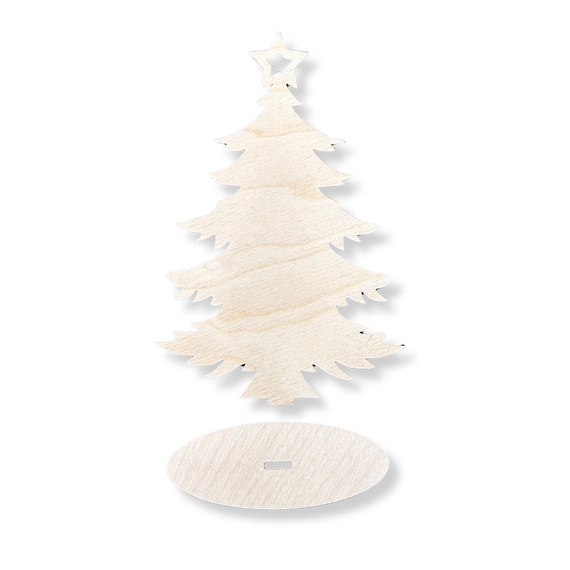 Holzweihnachtsbaum mit stehendem Stern mit Ständer