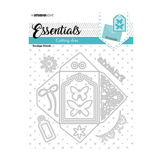 STUDIO LIGHT - Stanzform Präge Stanzschablone Cutting Die, Envelope Friends
