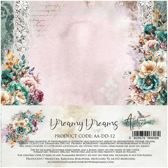 ALCHEMY OF ART 24Blatt 15x15cm doppelseitig Scrapbooking Papier, Dreamy Dreams