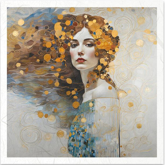 Scrapbooking-Bastelpapier-Set reis - ITD - RSM126 Mosaik Frau - Inspiriert von Klimt