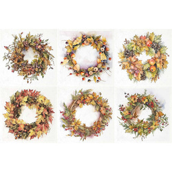 Reispapier-Set - ITD RSM098 Herbstkränze