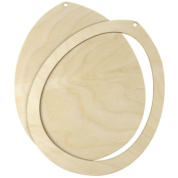 Decoupage-Set mit hölzernen Ostereiern und Rahmen