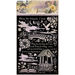 STUDIOLIGHT Mixed Media Schablone STENCIL für Decoupage Scrapbooking - Bless the friends I love