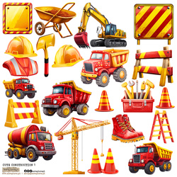 AUFKLEBER ScrapLove Dekor Stickers - Cute Construction 1