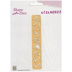 NELLIES Stanzform Präge Stanzschablone Scrapbooking Cutting Die, Polnische Buchstaben