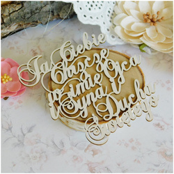 Dekorpappe Die Cut Chipboard Dekoration Taufbecken und Kerze - Kreatywna Pracownia