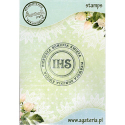 AGATERIA - Transparent Stempel Motivstempel Clear Stamp Pierwsza Komunia Święta IHS - Untertitel PL