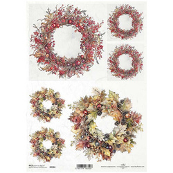 ITD Reispapier Decoupage Bastelpapier Serviettentechnik-R2284 Girlanden