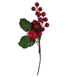 Weihnachtszweig mit Apfel und Beeren - 1St