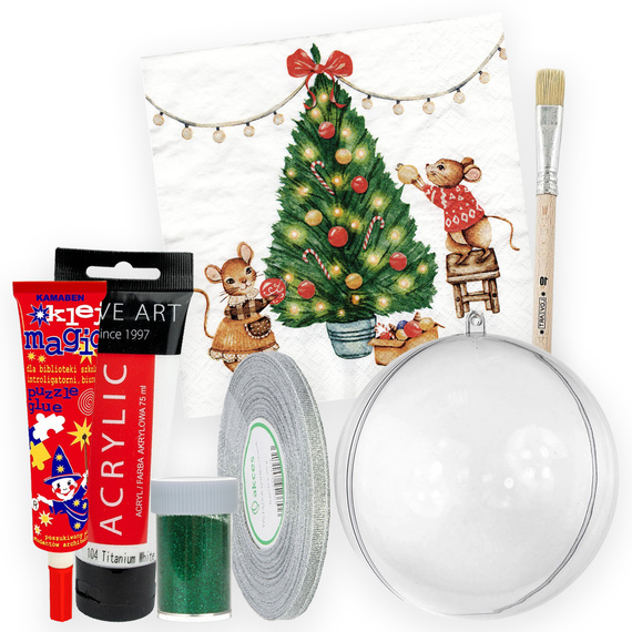 Decoupage-Set mit Acrylkugel 12cm