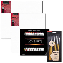 LOVEART Leinwand aus Baumwolle 30x40, 30x30, 24x30 cm