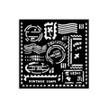 Schablone 3D 12x12cm - Stamperia - Art of Travelling Briefmarken