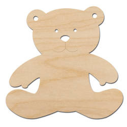 Anhänger aus Holz als Dekoration - Teddybär- Dekor