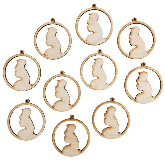 Hölzerne Ornament-Anhänger-Kugel 6cm. Dekoration