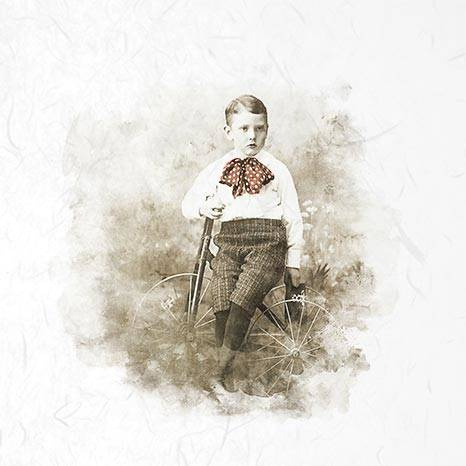 Reispapier-Set - ITD RSM021 6 Stück Retro-Porträts von Jungen