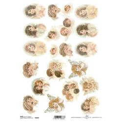 ITD Reispapier Decoupage Bastelpapier Softpapier, Kinder Engel R1012