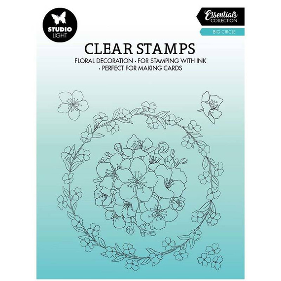 STUDIOLIGHT - Transparenten Stempel - Big Circle, Runder Blumenrahmen