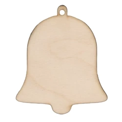 Holzdeko Glocke zum Decoupage - 12 cm - Bastelanhänger